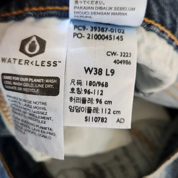 Levis 412 Men’s Size 38 9" Denim Jean Shorts Blue Medium Wash Stretch Festival - Picture 4 of 9